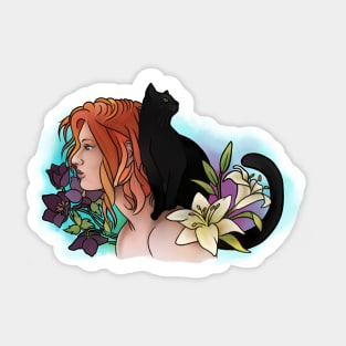 Full Moon Witch Sticker